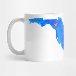 Watercolor Gainesville Love on White Mug